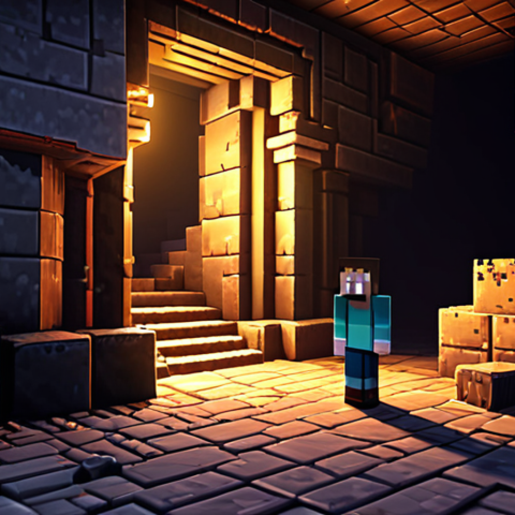 **Prompt 1: A Lonely Hero's Journey**
    A lone Minecraft character, resembling a "Wandering Miner," stands at the entrance of a dark, intricate cave system. His posture conveys deep contemplation and a subtle weariness, yet with an underlying sense of determination. The cave walls show signs of extensive, painstaking mining, interspersed with glowing rare ores and ancient, almost forgotten structures. The lighting is cinematic, casting long shadows and highlighting the character's pixelated form, emphasizing a journey of hardship and silent resolve. High detail, atmospheric, 3D pixel art style, dramatic lighting.