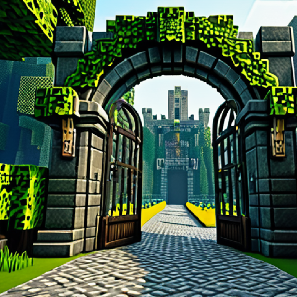 마인크래프트 복잡한 미로 제작 - Maze Entrance - Overworld Theme**

"A grand entrance to a Minecraft maze, built of stone bricks and ...