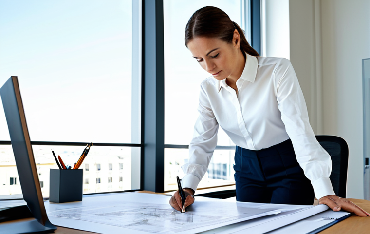 마인크래프트 스피드 빌딩 대회 - Architect at Work**

A professional architect, fully clothed in appropriate attire (stylish blouse a...