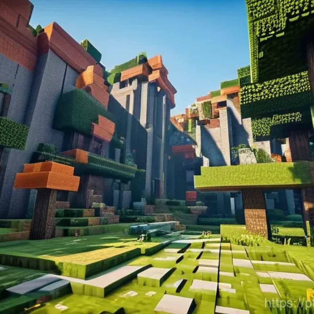 마인크래프트 실험적인 업데이트 분석 - Here are three detailed image generation prompts in English, based on the provided Minecraft text, a...