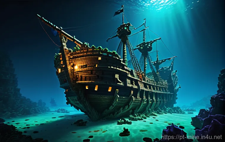 마인크래프트 아쿠아틱 업데이트 활용 - **Cozy Underwater Base with Panoramic Views:**
    "An interior view of a sophisticated, modern Mine...