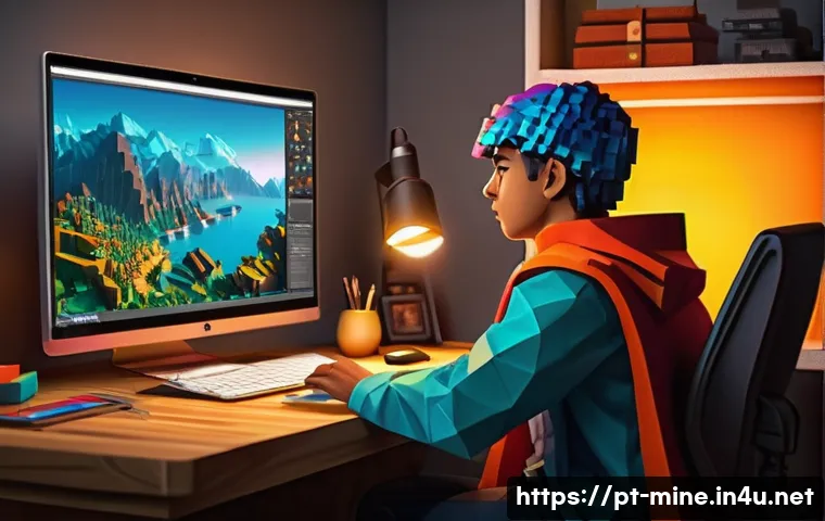 마인크래프트 스킨 다운로드 및 적용법 - **Prompt 1: The Artisan of Pixels**
    "A vibrant, high-resolution digital illustration depicting a...