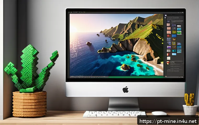 마인크래프트 리소스팩 제작법 - A detailed, high-resolution digital artwork showcasing a Minecraft resource pack creator's desktop s...